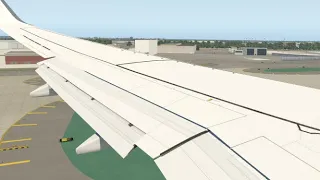 737-800 Wing View Landing At JFK