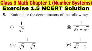 Class 9 Ch 1 Ex 1.5 Q 5 | Mathematics | NCERT Solution | CBSE | Number systems |