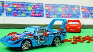 Cars 1 Final Race Scene Remake! The King Crash! Stop Motion Animation | just an empty cup