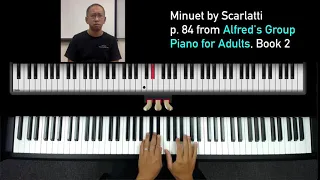 How to play Minuet in C Major by Scarlatti