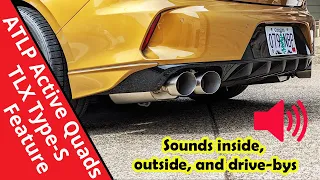 ATLP TLX Type S Active Quads Cat Back Exhaust Feature