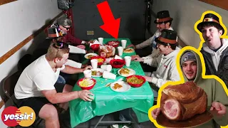 Thanksgiving Dinner in Back of a Moving Truck! (INJURIES!)