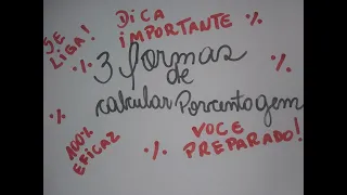 3 formas de calcular a porcentagem (MUITO FÁCIL!!)