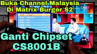 Cara Buka Channel Malaysia Di ABS 2 Dengan Receiver Matrix Burger S2 Ganti Chipset CS 8001B