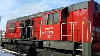 Zimny rozruch lokomotywy T448p. Starogard Gdański