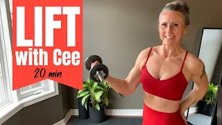 Full body STRENGTH WORKOUT with weights (20min standing dumbbells) FB21