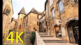 SARLAT-LA-CANEDA 4K (Dordogne, France). A ridiculously beautiful medieval town.