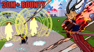Admin VS. Server of 30M Bounty Players in Blox Fruits
