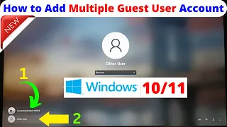 How to Create Guest User Account in Windows 10/11 | Create Multiple User Account in Windows 10/11