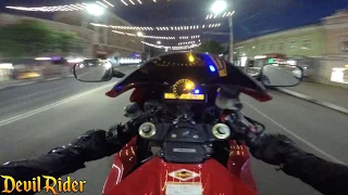 Suzuki GSX-R600 and Honda CBR1000RR and a little burnout