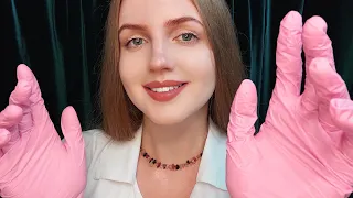 АСМР Сухой Массаж Лица, Шеи и Плеч в Перчатках • ASMR Dry Face Massage in Gloves