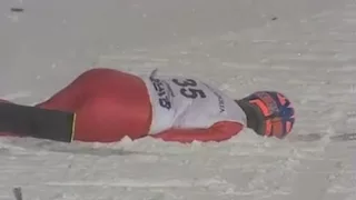 ski jump crash - Bjoern Einar Hagemoen - Lillehammer 2009