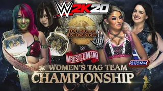 WWE Women's Tag Team Championship Match | Wrestlemania 36 Simulation | WWE 2K20
