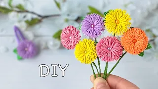 Пушистые Объёмные Цветы из глиттерного фоамирана / Diy Easy Glitter Foam Flowers / Flores de foami