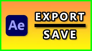 How to Render export and save a video in After Effects 2023