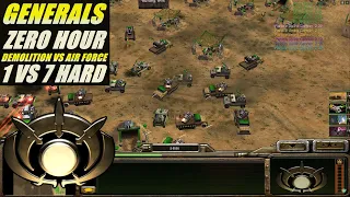 C&C Generals Zero Hour 1 vs 7 Hard armies  GLA Demolition VS USA Air force ( Twilight Flame )