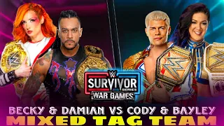 Damian Priest & Becky Lynch vs Cody Rhodes & Bayley Full Match WWE Survivor Series 2024 Highlights