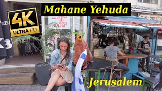 Musical Friday | Shuk Mahane Yehuda | Jerusalem Walker 4k60, Surround 5.1 Street Sound