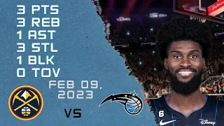 Jonathan Isaac NBA MAGIC vs NUGGETS REGULAR SEASON Highlights - 09-02-2023