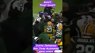 Jaire Alexander is in Justin Jefferson face after packers int #youtubeshorts #shorts