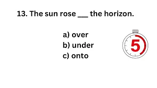 Preposition Quiz | Test your English Grammar| Fill in the Blanks | 20 Questions | Quiz