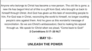 MAY 13 grace inspiration - UNLEASH THE POWER of the gospel of Jesus Christ