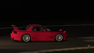 The red RX7 FD3S Cherry-Lonely Night