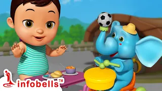 Hathi Raja Kahan Chale - Playing with Toys | Hindi Rhymes for Children | Infobells #hindirhymes