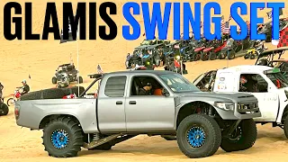 Toyota Tundra Prerunner Jumping The Glamis Swing Set Jump New Years 2022 | DIRT BIKE DIARIES EP.119