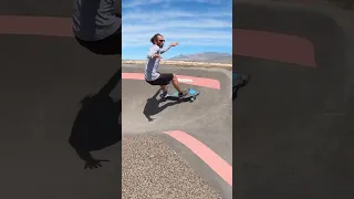 Shred the pump track! 😎🤙   #longboarding #shorts  #skate #pumptrack #skateboarding #lasvegas