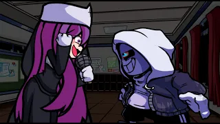 FNF Crucify But Yuri And Dust Sans Sing's It!