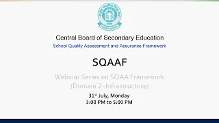 Webinar Series on SQAA Framework (SQAAF) - Domain 2: Infrastructure