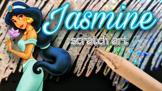 Disney's Princess Jasmine Scratch Art Reveal for Kids with a Hidden Character!