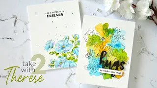 2 Easy Floral Cards Using Watercolor Brush Markers & Refills | Take 2 With Therese