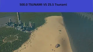 Cities:Skylines  500.0 TSUNAMI VS 25 5 Tsunami