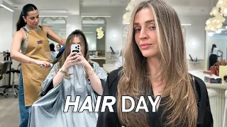 come to the hair salon with me 💇‍♀️ my go-to colour + style