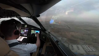 New! Cockpit View - EXTREME  Crosswind landing at Beijing