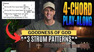 GOODNESS OF GOD || 4-Chord Guitar Lesson & Play-Along with Chords & Lyrics!