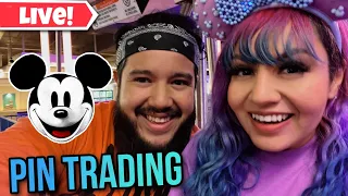 🔴Live! Disney Trivia & Pin Trading Challenge at Disneyland #disneylandresort