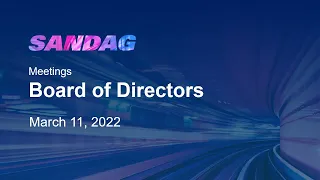 Board of Directors - March 11, 2022