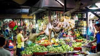 Cambodian Market Food Compilation - Market Food On Busy Day Vs Normal Day @ BoengTrabaek