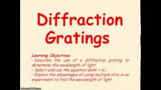 Astro 05 - Diffraction Gratings
