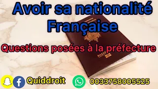 Nouvelle simulation questions d’entretien de nationalité française, demande de naturalisation décret