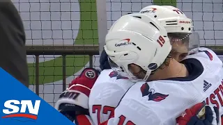 T.J. Oshie Emotional After Scoring Hat Trick In First Game Back Since His Father’s Passing