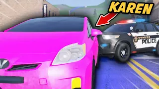 Karen SLASHES Car Tires and Runs From Police!!! - RPF - ER:LC Liberty County Roleplay - S2 EP 30