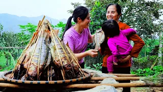 Traditional grilled fish recipe. Daily life of 3 Women - 3 Generations
