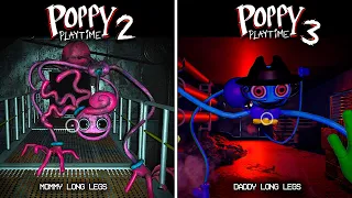 Daddy Long Legs VS Mommy Long Legs Chase | Poppy Playtime: Chapter 2 VS Chapter 3