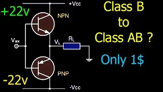 Class-B to Class-AB. Переводим из класс-B в АB усилителя.