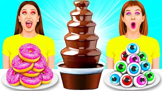 Шоколадный Фонтан Челлендж | Едим только сладости 24 часа c PaRaRa Challenge