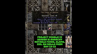 Project Diablo II | Season 9: Notable finds + IDs from days 14-16 of Anarchy